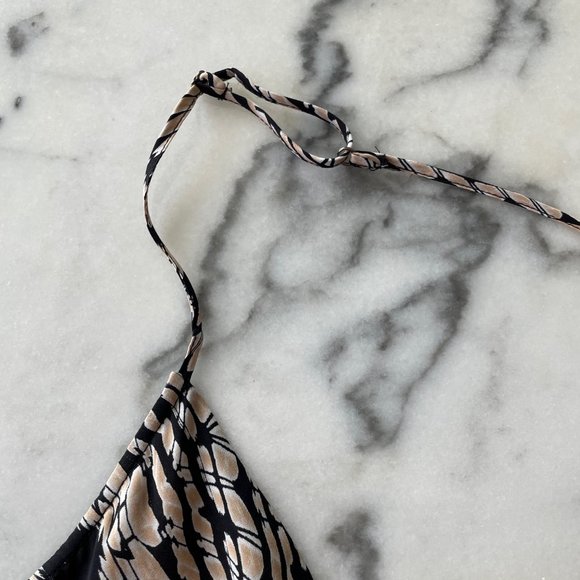 Chelsea Flower Printed Silk Halter Tank - Picture 5 of 14